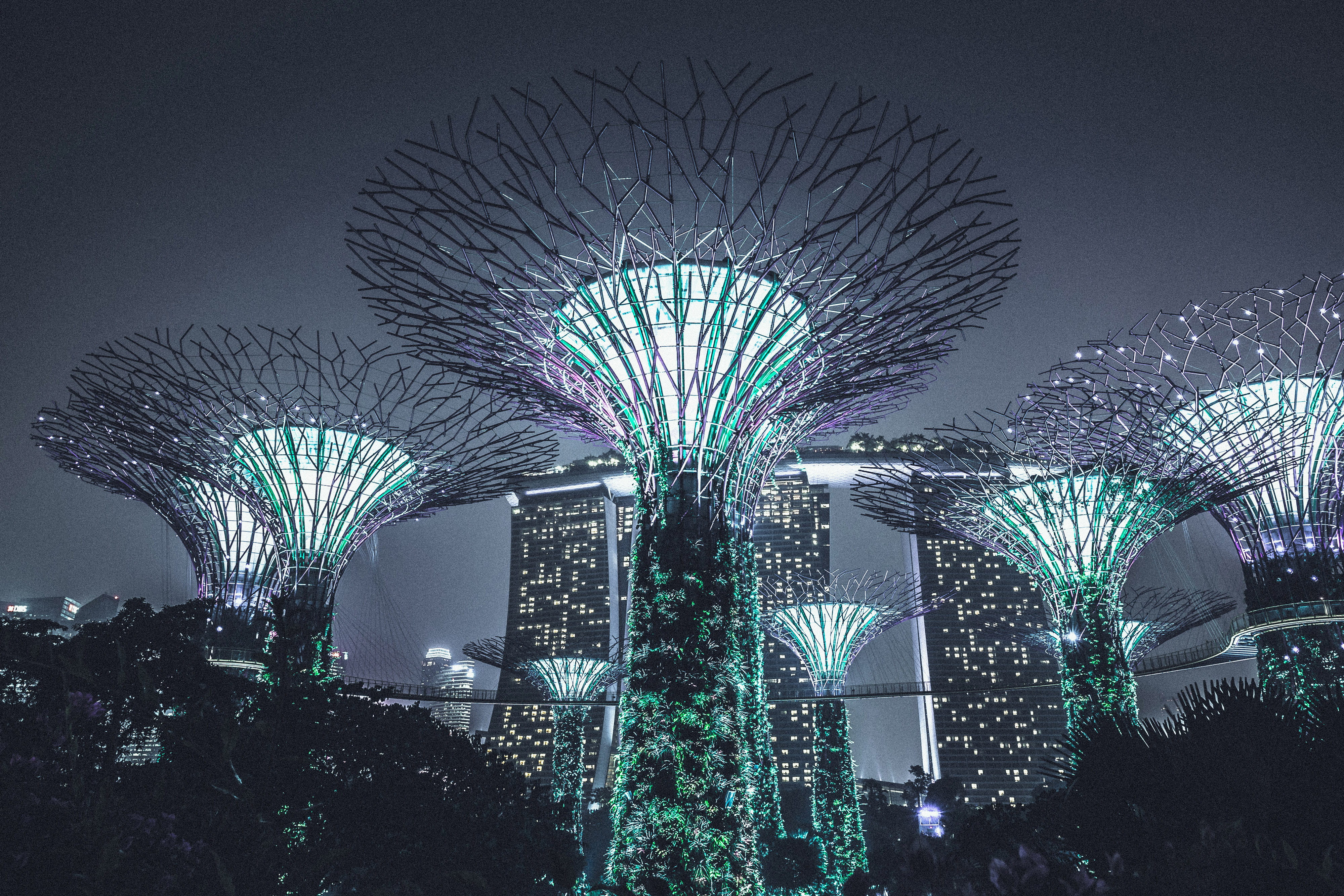 City architecture at night representing durable systems and modern infrastructure